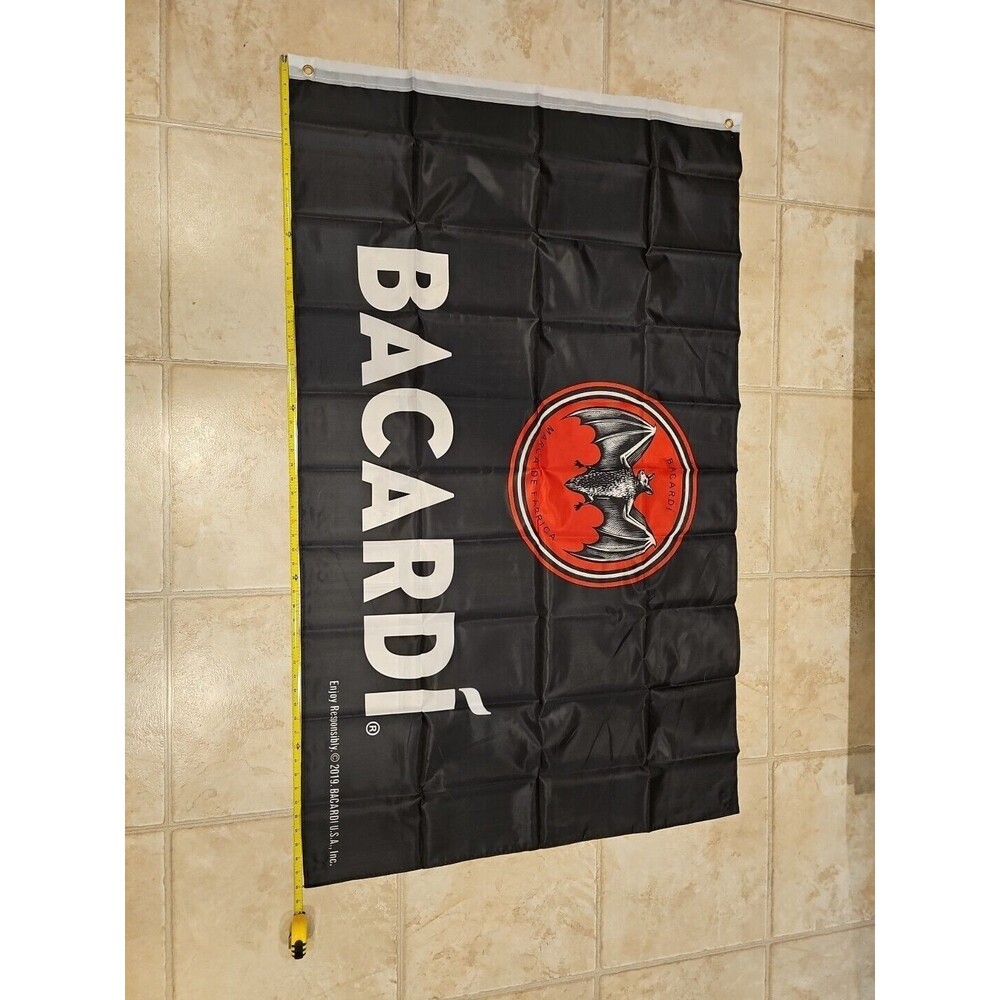 New Bacardi Rum Logo Flag 3x5 ft Drink Alcohol Liquor Bar Man Cave Garage 1862